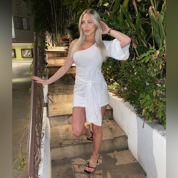 runaway Dresses & Skirts - runaway one shoulder linen dress